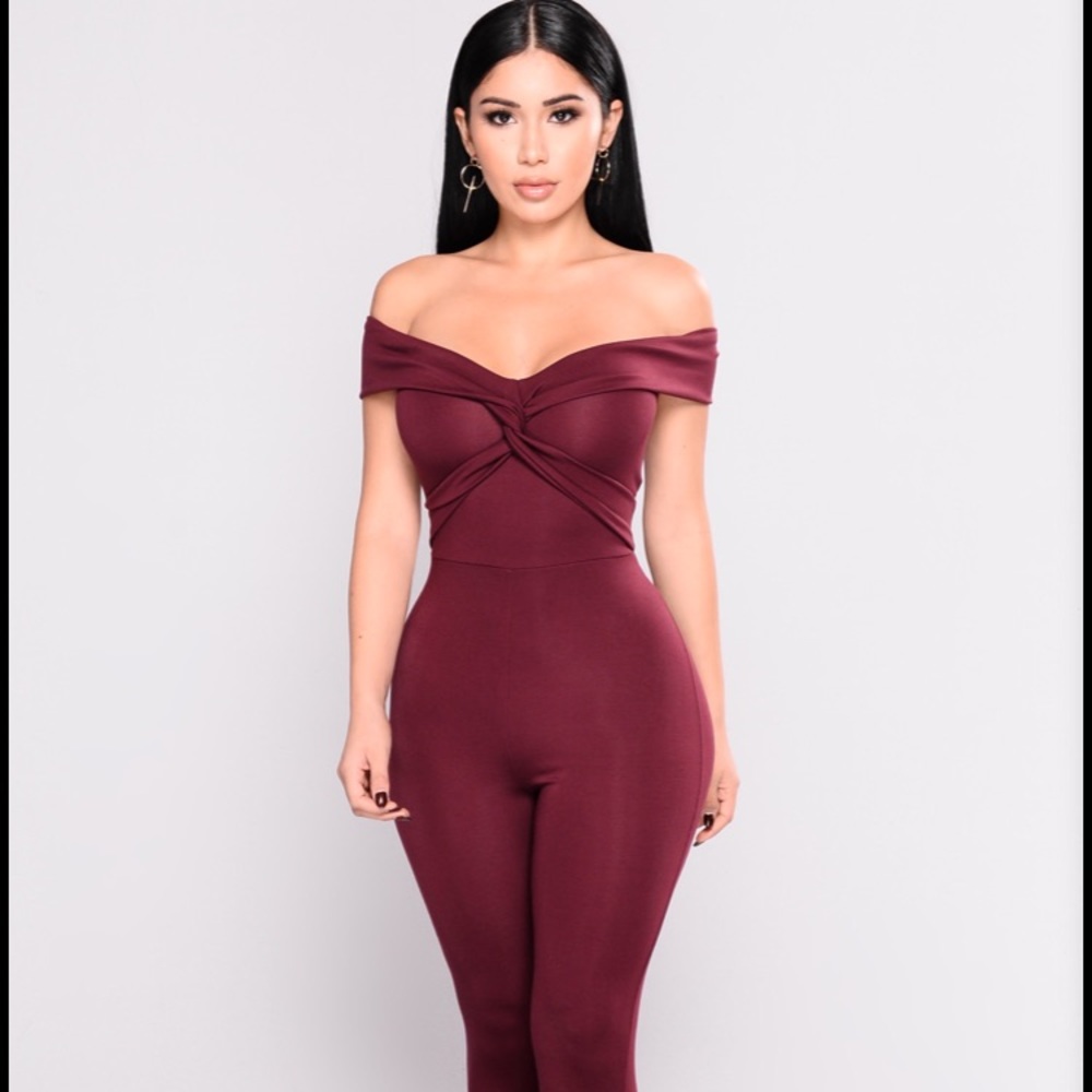 Burgundy Elegant Jumpsuit